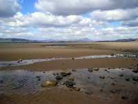 View over Duddon Sands to the distant Lake District